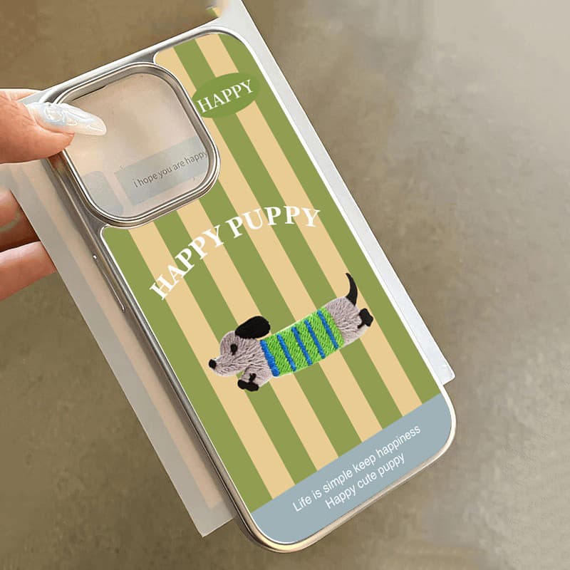 ความรู้สึกขั้นสูง จัดส่งจากประเทศไทย สุนัขตัวเล็กน่ารักสีขนมกวาดfor iPhone เคสไอโฟน 13 12 11 PRO MAX 16 15 14 X XS MAX X รูปที่ 7