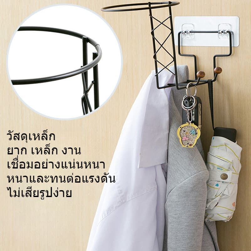 COD ชั้นวางหมวกกันน็อก ชั้นวางของ ติดผนัง อเนกประสงค์ ไม่ต้องเจาะรู ที่เก็บหมวกกันน็อคมอเตอร์ไซค์ รูปที่ 3