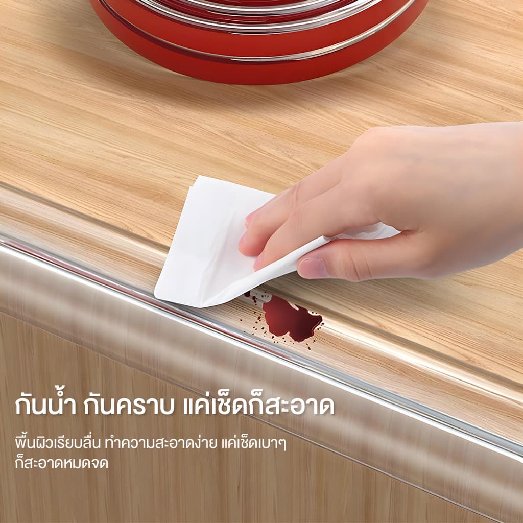 กันชนขอบนิ่ม ยางรองมุมโต๊ะแบบนิ่ม แผ่นรองกันมุมโต๊ะ ประเภท W กาวอ่อนใส ติดตั้งง่าย การดัด มุมพับสูงสุด 330° รูปที่ 8