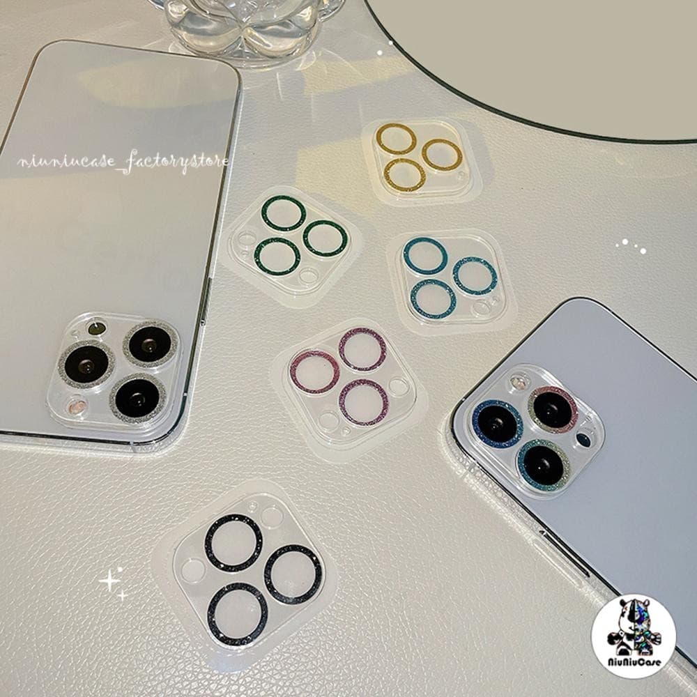 ฟิล์มกล้อง for iPhone 11 13 15 12 14 Pro Max 16 Pro Max 12 Mini 13 Mini ฟิล์มกล้องไอโฟน ฟิล์มกระจก ฟิล์มเลนส์กลิตเตอร์ รูปที่ 6