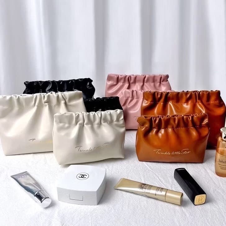 กระเป๋าเครื่องสําอาง แบบบีบเปิดพกพาสะดวก หนัง PU กระเป๋าเก็บของ Makeup bag จัดระเบียบ เอนกประสงค์ ลิปสติก BAG9 รูปที่ 3