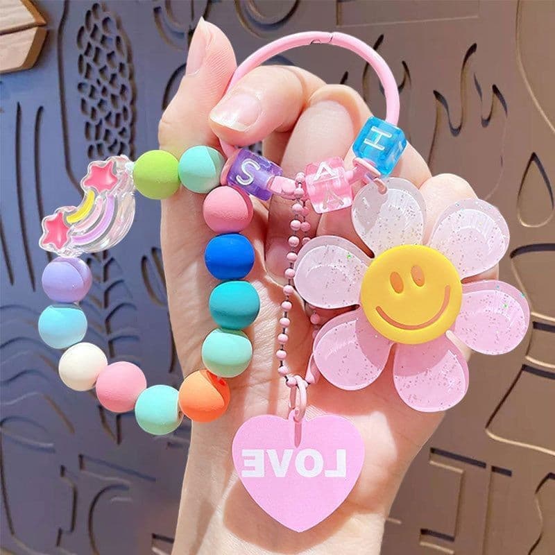 พวงกุญแจดอกทานตะวันสีสร้างสรรค์ การตกแต่งบรรจุภัณฑ์ Ballchainlove ของจี้ รูปที่ 3