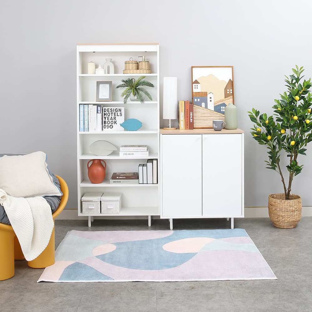 INDEX LIVING MALL ชั้นวางของ รุ่นมินิมอล ขนาด 76.3 ซม. - สีขาว/ไลท์ วู้ด รูปที่ 4