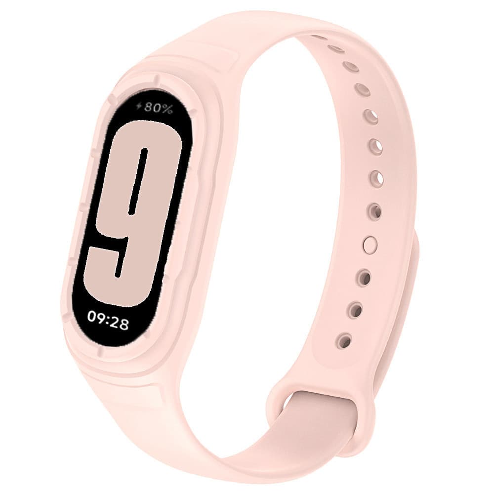 กรณีซิลิโคนสายรัดสำหรับ for Xiaomi Mi Band 10 9 8 กีฬายางวงครอบคลุมหน้าจอ อุปกรณ์เสริมสำหรับ for Mi Band 10/9/8 NFC รูปที่ 4