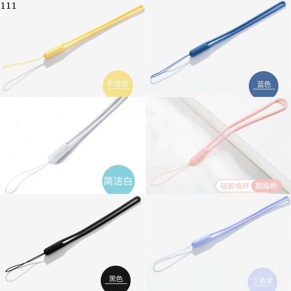 สายคล้องโทรศัพท์มือถือ สไตล์วินเทจ เชือกเส้นเล็ก แบบเรียบง่าย Silicone Phone Lanyard รูปที่ 1