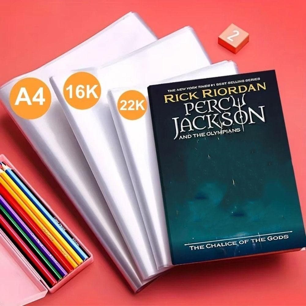 EXCE 10 ชิ้นปกหนังสือพลาสติก, กันน้ําปิดกาวในตัวโปร่งใสปกหนังสือ, A4/16K/A5 หนังสือทนต่อการสึกหรอฝาครอบป้องกัน PVC รูปที่ 5