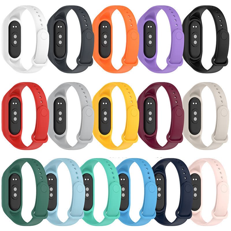 กรณีซิลิโคนสายรัดสำหรับ for Xiaomi Mi Band 10 9 8 กีฬายางวงครอบคลุมหน้าจอ อุปกรณ์เสริมสำหรับ for Mi Band 10/9/8 NFC รูปที่ 2