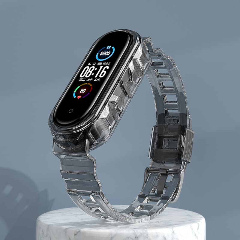 สายรัดกรณีโปร่งใส for Smartwatch Xiaomi Mi Band 10 9 8 NFC เข็มขัดป้องกันหน้าจอ อุปกรณ์เสริม สร้อยข้อมือ for MiBand 10 รูปที่ 4