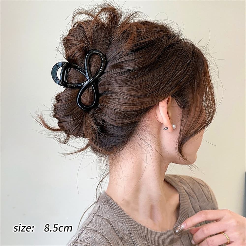 เกาหลีอารมณ์เรียบง่าย Frosted Grabber Clip 2024 ใหม่ Semi-Tie Hair Shark Clip เครื่องประดับผม รูปที่ 4