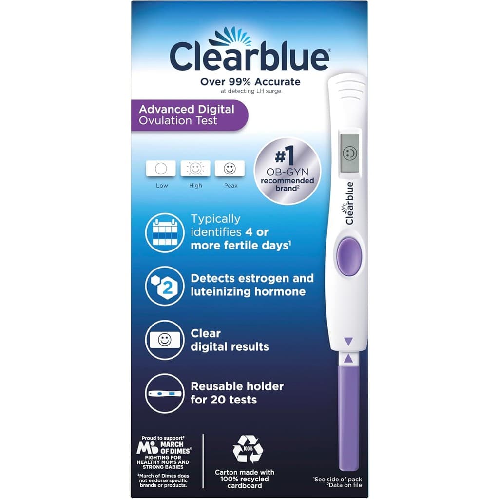 ** **Clearblue ของแท้จาก USA แผ่นตรวจไข่ตก เครื่องตรวจวันไข่ตก ชุดที่ตรวจไข่ตกแบบดิจิตอลพร้อมชุดตรวจ20 ชุด รูปที่ 4