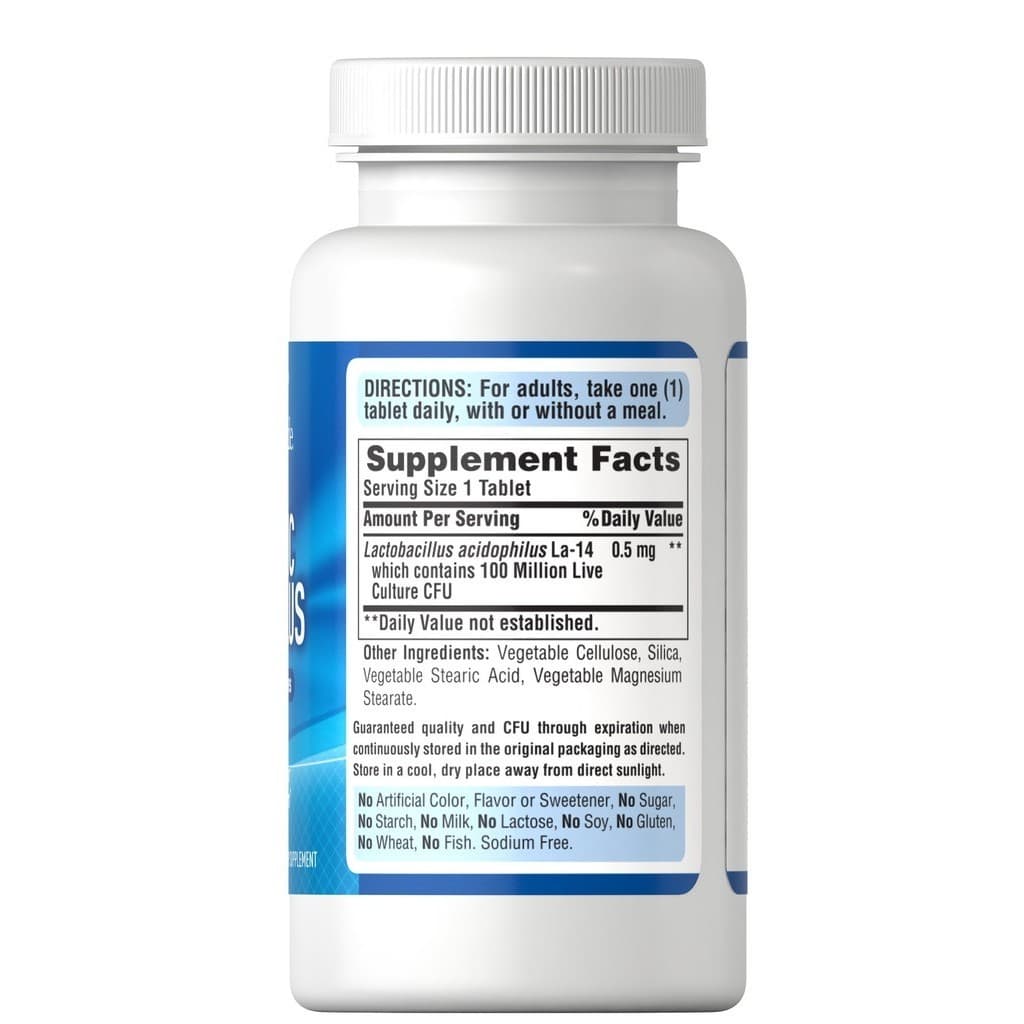 Puritan's Pride Probiotic Acidophilus 100 million โพรไบโอติก รูปที่ 3