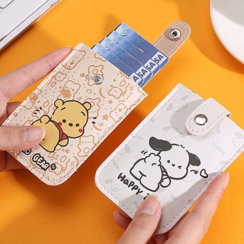 shiny girl กระเป๋าใส่นามบัตร หนัง PU แบบดึงออกได้ มีหลายช่อง สําหรับใส่นามบัตร คละสี G511 รูปที่ 3