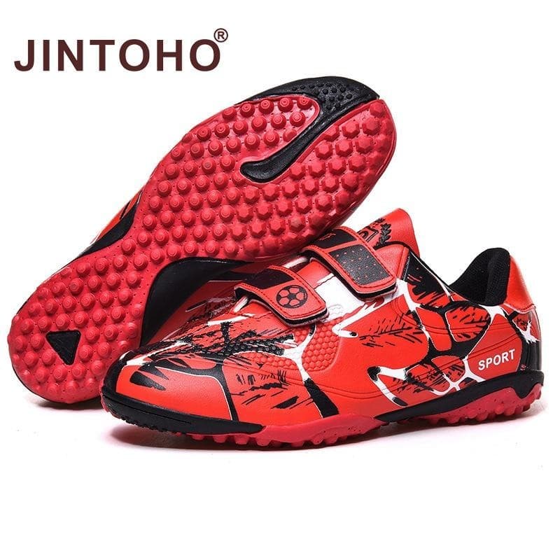 Jintoho รองเท้าฟุตบอลเด็ก cleats traning รองเท้าผ้าใบกีฬาฟุตบอลสําหรับชายหญิงเด็ก รองเท้ากีฬากันลื่นพื้นนุ่มขนาด 28-38 รูปที่ 6
