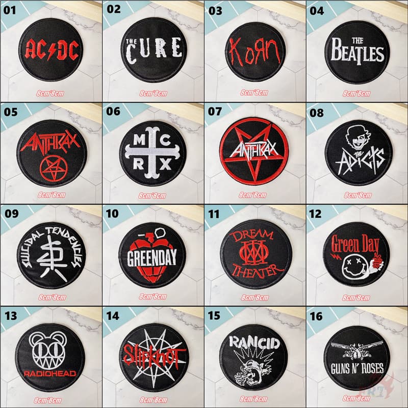 Classic Rock Band Logo Series 03 Iron-on Patch 1 ชิ้น Thrash Metal / Hard Rock / Indie Rock DIY เย็บบนเหล็กบนป้ายแพทช์ รูปที่ 2