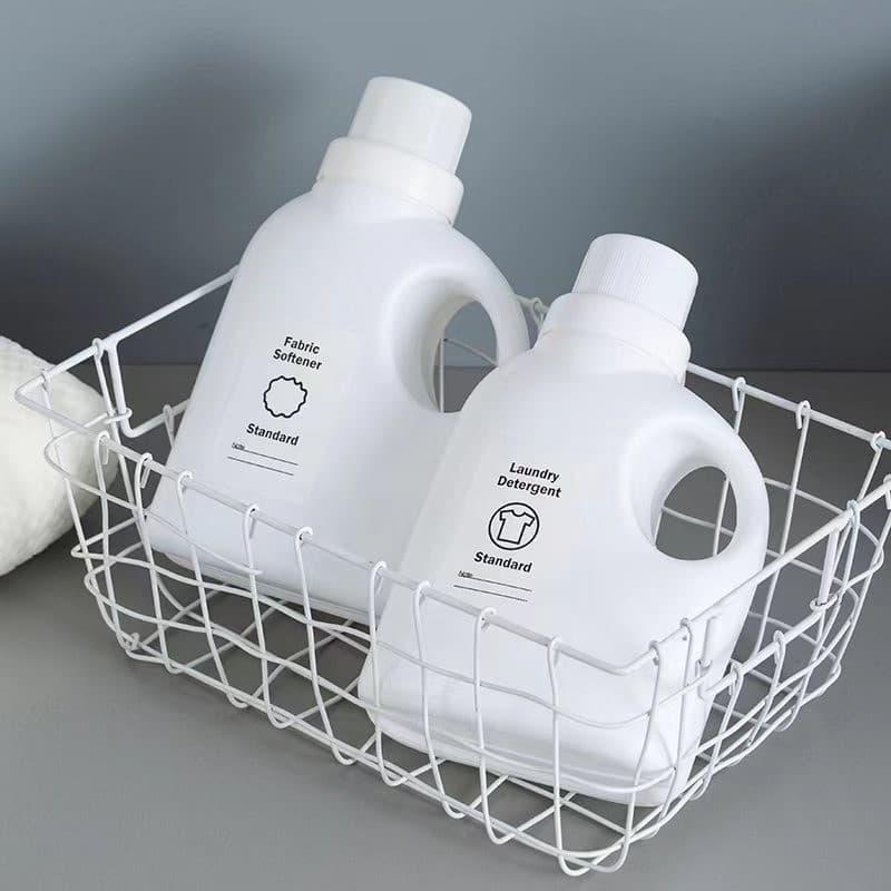 U-CHOICE ขวดใส่น้ำยาซักผ้ารีฟิล น้ํายาปรับผ้านุ่ม ที่เก็บของ กล่องเก็บผงซักฟอก ขวดใส่ผงซักฟอก พร้อมฝาปิด และที่จับ สติ๊กเกอร์ฟรี รูปที่ 6
