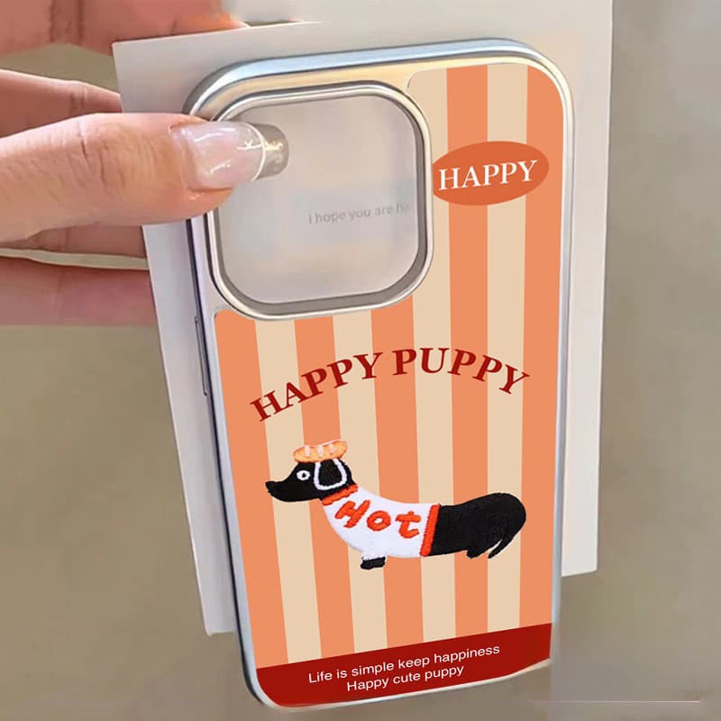ความรู้สึกขั้นสูง จัดส่งจากประเทศไทย สุนัขตัวเล็กน่ารักสีขนมกวาดfor iPhone เคสไอโฟน 13 12 11 PRO MAX 16 15 14 X XS MAX X รูปที่ 2