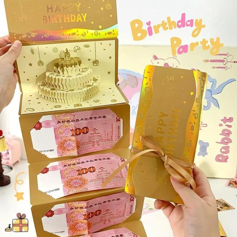 ซองจดหมายสีแดงวันเกิด การ์ดวันเกิด 3 มิติ ดนตรี+โคมไฟ กล่องของขวัญแปลกใจ ซองจดหมายสีแดง รูปที่ 6