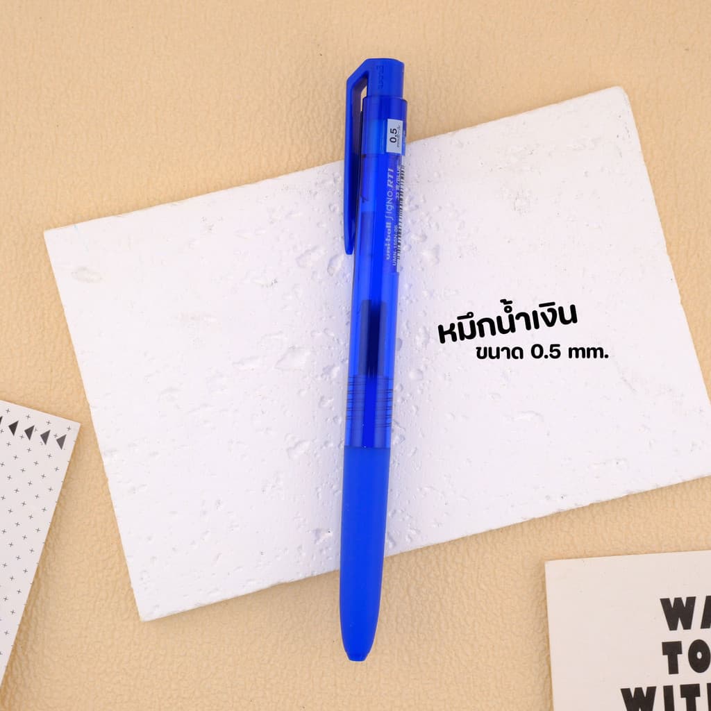 Uni ball Signo RT1 UMN-155N ปากกาเจล ขนาด0.38,0.5,0.7mm หมึกน้ำเงิน ดำ แดง กรม รูปที่ 4