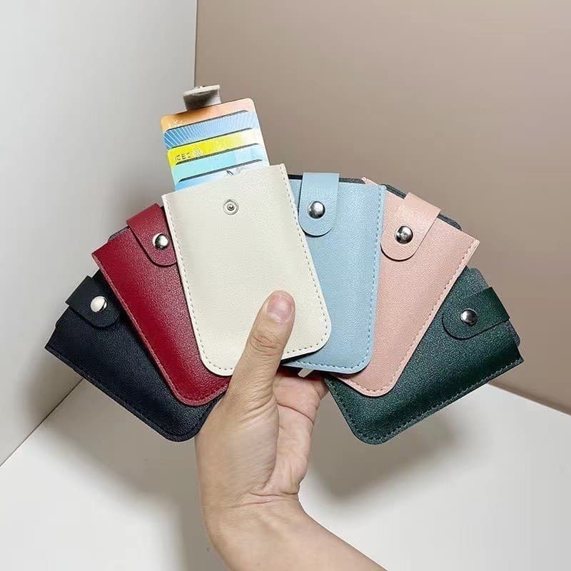 shiny girl กระเป๋าใส่นามบัตร หนัง PU แบบดึงออกได้ มีหลายช่อง สําหรับใส่นามบัตร คละสี G511 รูปที่ 6