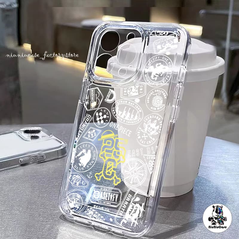 เคสโทรศัพท์ สําหรับ iPhone 11 12 13 14 15 Pro Max X XR XS Max 7 Plus เคส กันกระแทก โปร่งใส เปลือกอวกาศ Cute Pattern รูปที่ 9