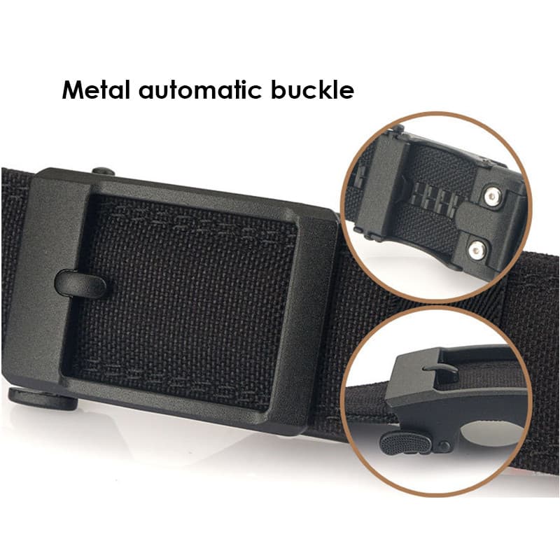 เข็มขัดวงล้อไนลอน 3.8 ซม. กว้าง Double-layer Hard เข็มขัดผู้ชาย 1100D ไนลอนโลหะหัวเข็มขัดอัตโนมัติ รูปที่ 5