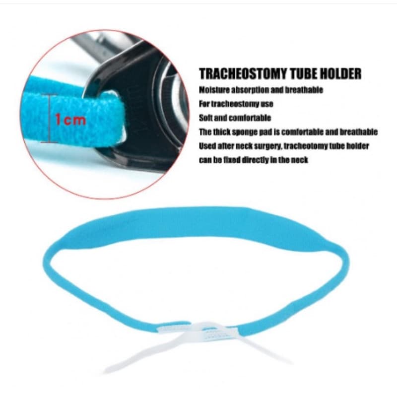 ที่ผูกท่อเจาะคอ ผู้ใหญ่สำหรับผู้ป่วยเจาะคอ Tracheostomy Tube Holder หนึ่งแถบบรรจุ Air Cut เทปยึด ความยาวและสั้นปรับได้ รูปที่ 4