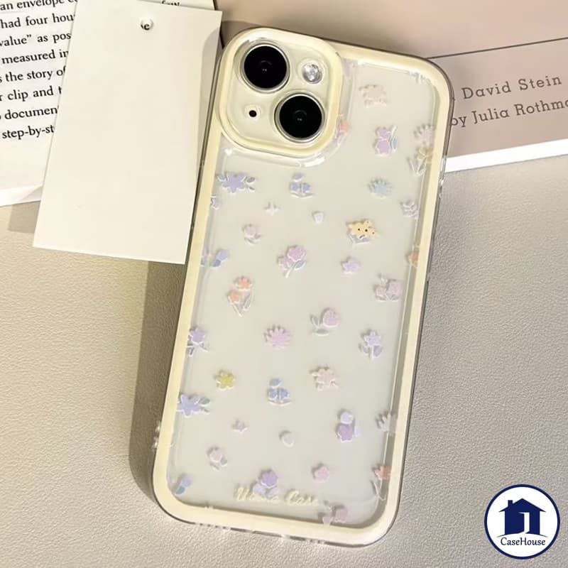 เคสนิ่มใสลายดอกไม้เรียบง่าย เข้ากันได้กับ OPPO A16 A6x A5 A3X A60 A54 A38 A18 A17 A5s A15 A12 A58 A7 A3s A5 A57 A78 A35 รูปที่ 2