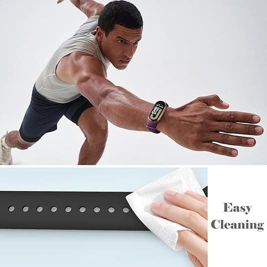 สายซิลิโคนสําหรับ Xiaomi Mi band 10/9 กีฬาเข็มขัดเปลี่ยนสร้อยข้อมือกันน้ํา Xiaomi Smart Mi Band 10 9 สายนาฬิกาอุปกรณ์เสริม รูปที่ 4