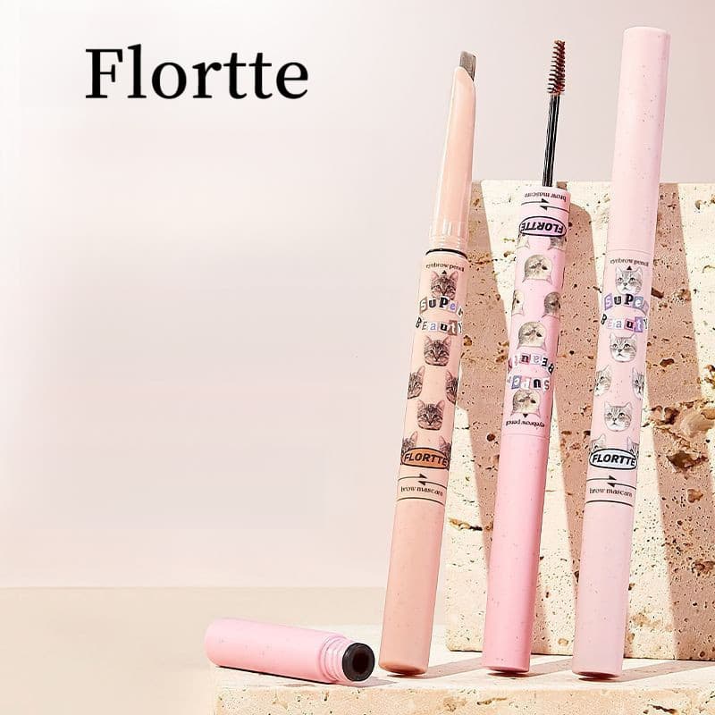 Flortte ดินสอเขียนคิ้ว Double-Headed Blade ดินสอเขียนคิ้ว Eyebrow Dyeing Paste Two-In-One ติดทนนานกันน้ํา Sweatproof Light สีไม่ Decolorization ดินสอเขียนคิ้ว รูปที่ 8