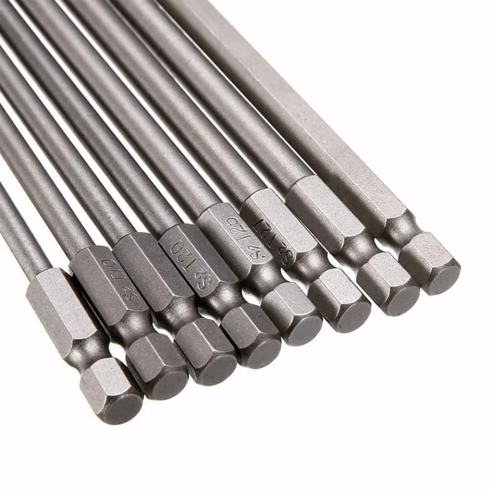 BENJMOORE 8PCS Torx ไขควงชุด Bit, T8-T40 1/4 นิ้ว Hex Head Allen ประแจเจาะ Bits ชุด, อุปกรณ์ฮาร์ดแวร์ 100 มม.150 มม.200 มม.ซ็อกเก็ตไขควงบิต DIY โครงการ รูปที่ 3