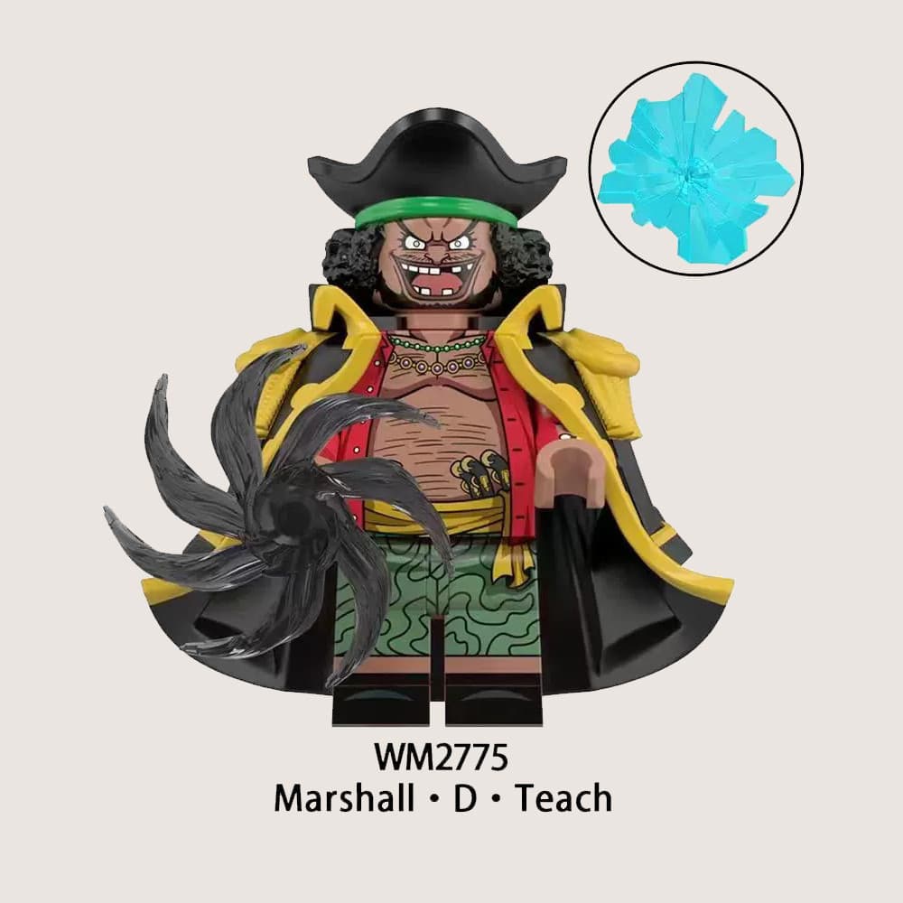WM6190 อะนิเมะ One Piece จระเข้ Hancock Donquixote Jinbe Dracule Mihawk Buggy บล็อกของเล่นเด็ก รูปที่ 7