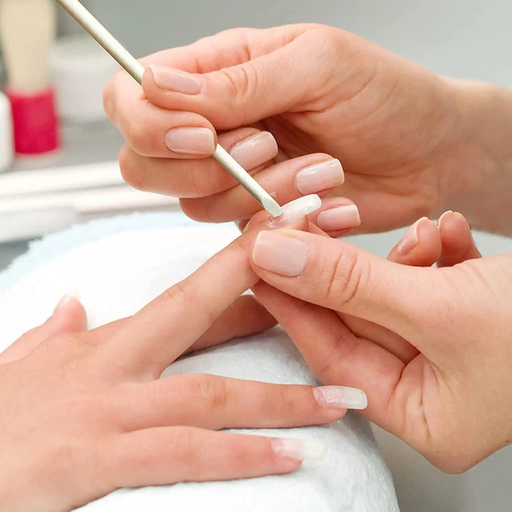 เล็บ Pusher เล็บเครื่องมือไม้ Sticks Cuticle Pusher Remover Rhinestones Dotting Removal Pedicure Care เครื่องมือ 50PCS KOUDAN รูปที่ 4