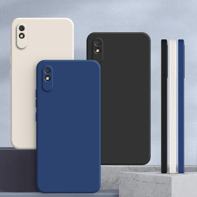 เคส Redmi 9A ,สีทึบ Redmi 9A เคสซิลิโคนป้องกันการตกสีธรรมดาเรียบง่าย YT รูปที่ 1