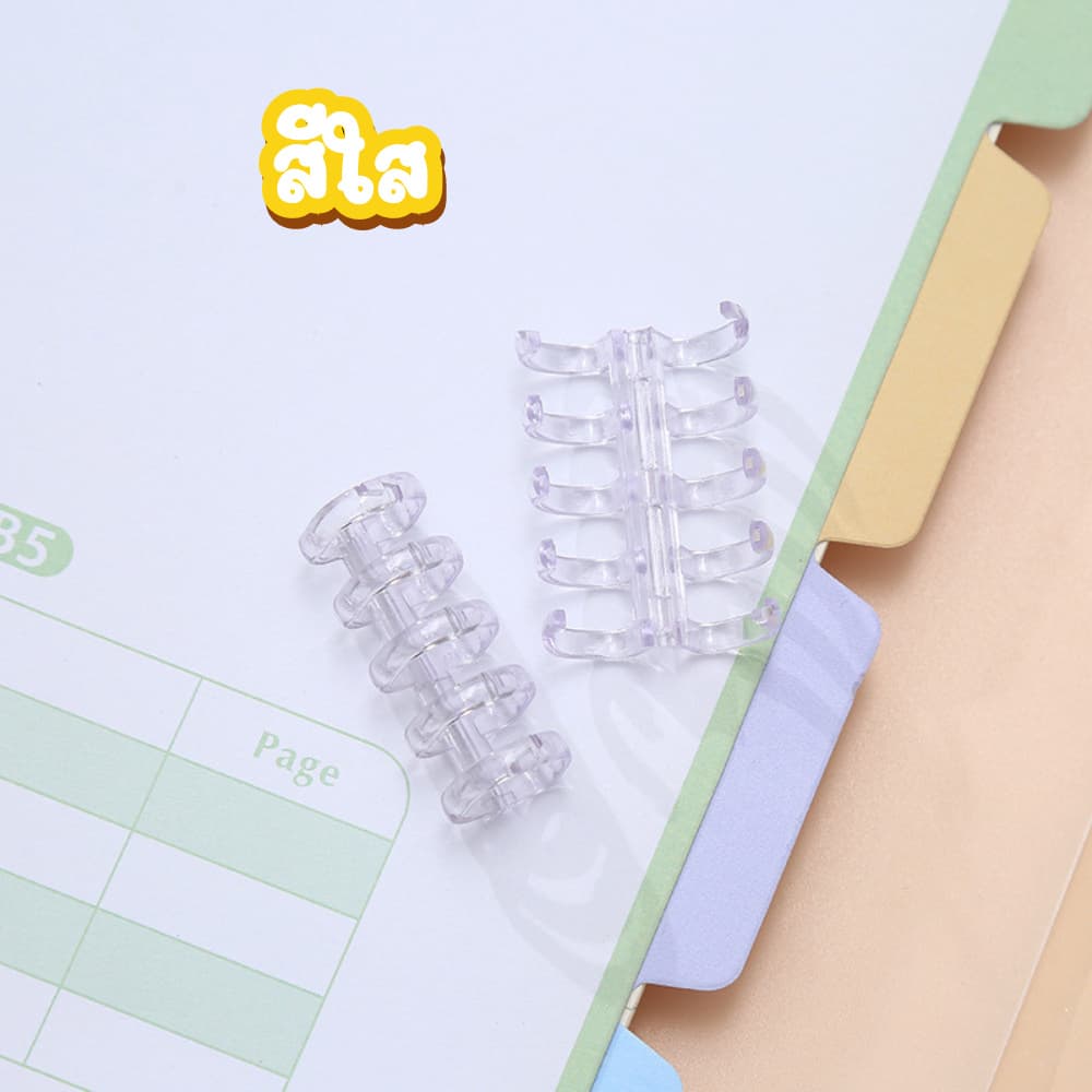 สันห่วงปฏิทิน 5 ข้อ สันห่วงพลาสติกแบบถอดได้ กระดูกงู ห่วงเข้าเล่ม สันสมุดโน๊ต รูปที่ 7