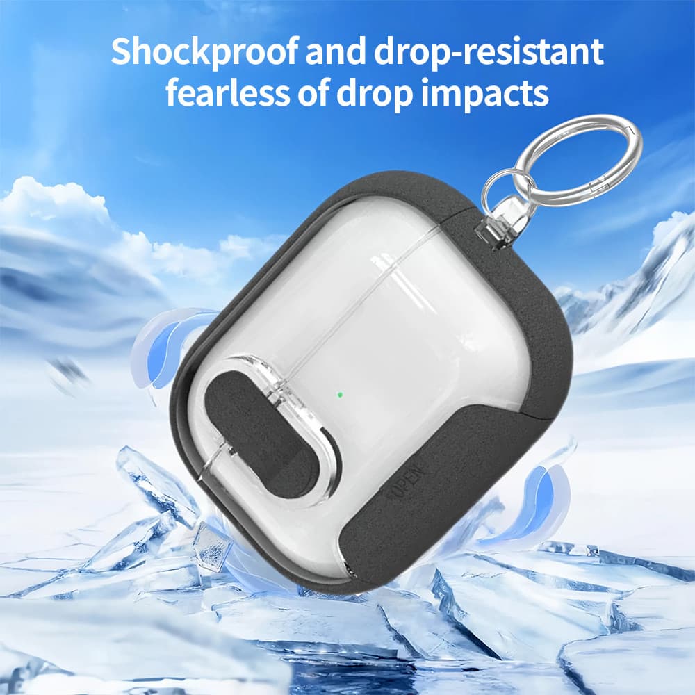 ส่งจากไทย เคสหูฟัง For Airpods 4 Pro 2 Pro2 เคสป้องกัน พร้อมตะขอ รองรับการชาร์จแบบไร้สาย กรณี การออกแบบที่โปร่งใส รูปที่ 5