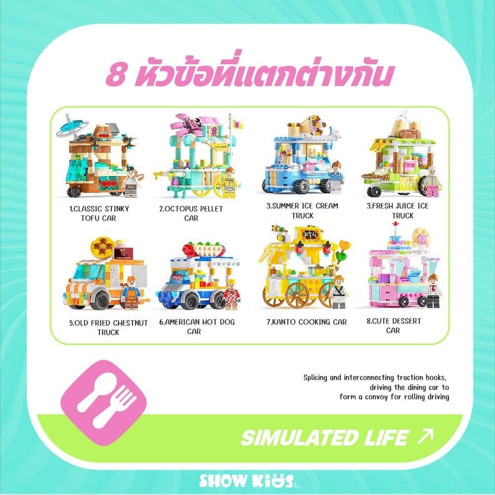 บล็อกเด็กพลาสติก ABS วิวถนนร้านค้า สําหรับเด็กผู้ชายและเด็กผู้หญิง รูปที่ 7