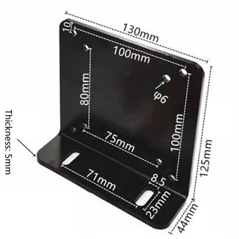 1pc เหล็กคาร์บอน L-Type Bracket Fix Racing Simulator Display Fixture Triple Screen Bracket มุมแผ่นเชื่อมต่อสามเหลี่ยม รูปที่ 5