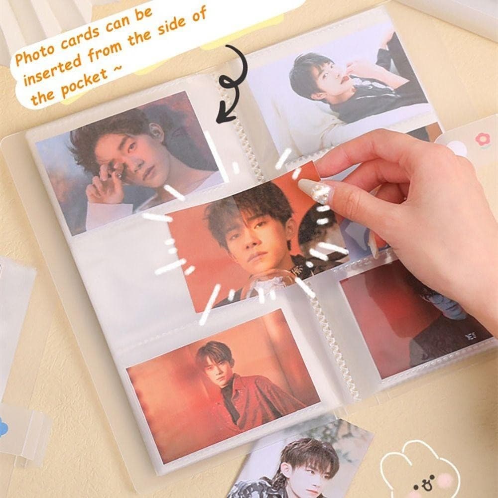 CAJA1 อัลบั้มรูป 1 ชิ้น, ที่ใส่การ์ดรูปภาพหนังสือ PVC, 3/4/5/6/7 นิ้วโปร่งใส 80/160 สล็อต Photocard Holder Idol Star รูปที่ 3