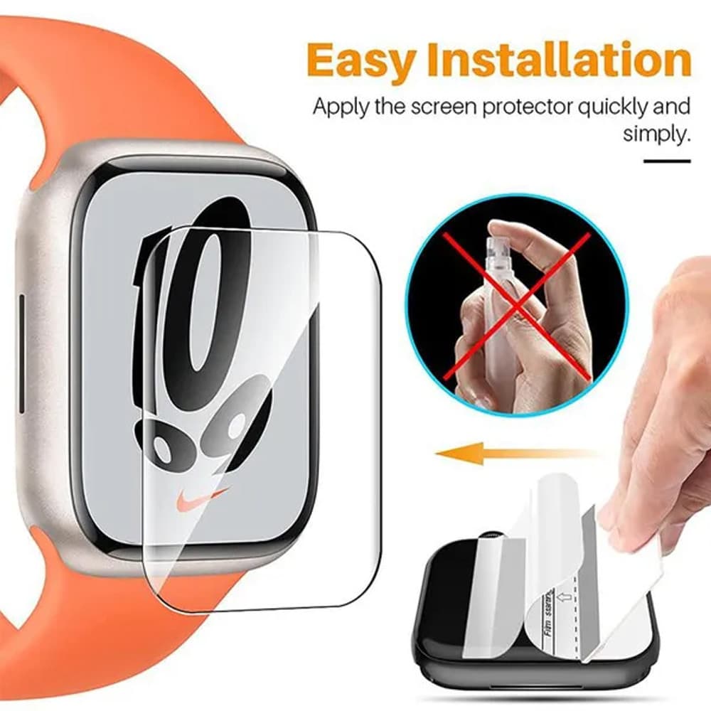 ฟิล์มกันรอยหน้าจอแบบอ่อนสำหรับ iWatch Apple Watch Series 11 10 9 8 7 6 5 4 4 3 1 SE/ULTRA 3 2 49 38 40 42 44 46มม. 45มม. รูปที่ 2