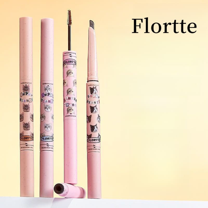 Flortte ดินสอเขียนคิ้ว Double-Headed Blade ดินสอเขียนคิ้ว Eyebrow Dyeing Paste Two-In-One ติดทนนานกันน้ํา Sweatproof Light สีไม่ Decolorization ดินสอเขียนคิ้ว รูปที่ 4