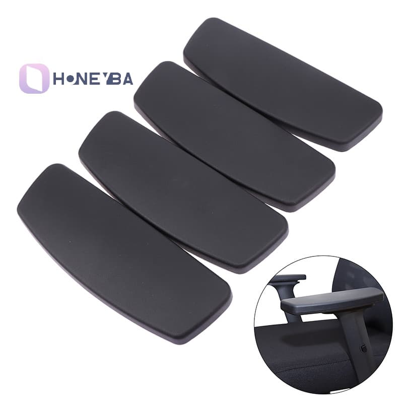 <Honeyby> 1 คู่เก้าอี้สํานักงานเปลี่ยนที่วางแขนแผ่นรองแขนพร้อม Moung Hole ติดตั้งง่าย Gaming Chair Parts รูปที่ 1