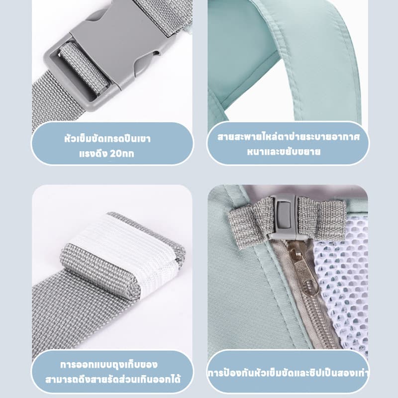 Berma Baby เป้อุ้มเด็กทารกแรกเกิด เป้อุ้ม ปรับได้ ระบายอากาศ มัลติฟังก์ชั่น ให้นมบุตร รูปที่ 6