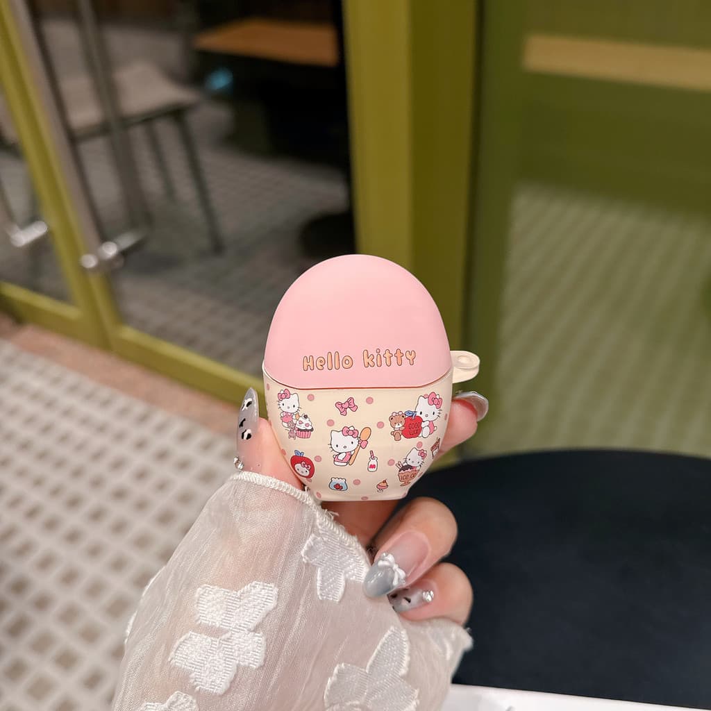 สําหรับ HUAWEI FreeBuds PRO SE 2 3 4 5 6 7 i FreeClip TPU สีชมพู Hello Kitty Cat Soft Case ฝาครอบป้องกัน รูปที่ 3