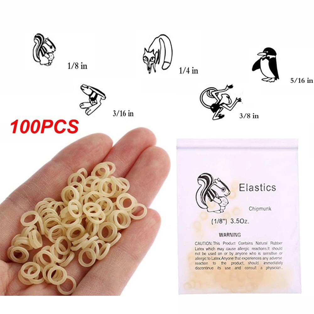 100 ชิ้น/ถุงทันตกรรม Zoo Elastics ยางทันตกรรม Latex 6.5OZ/5.0OZ/3.5OZ รูปที่ 5
