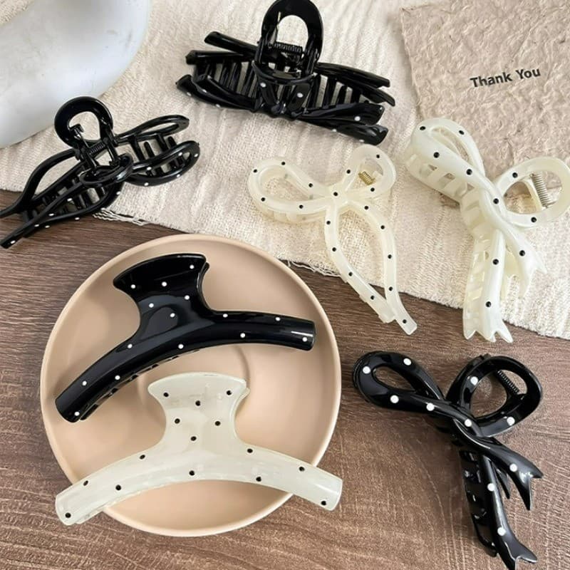 แฟชั่นกิ๊บติดผมสีขาวและดำสำหรับผู้หญิง .ACCESSORIES HEADWEAR รูปที่ 8