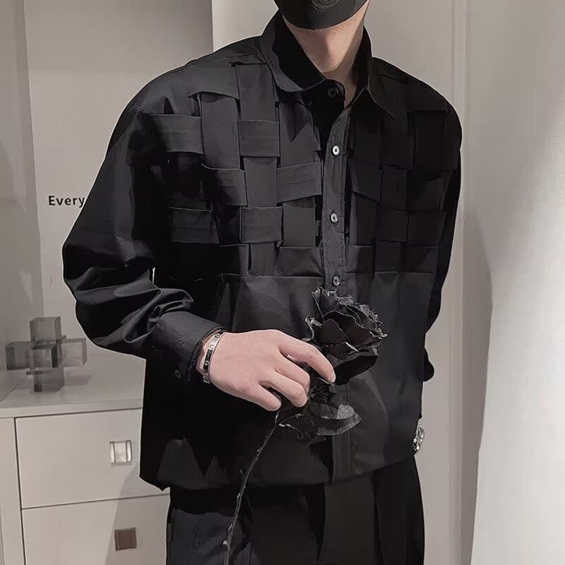 เสื้อเชิ้ตแขนยาวดีไซน์สำหรับผู้ใหญ่และเยาวชน สวมใส่ได้หลากหลายโอกาส รูปที่ 3
