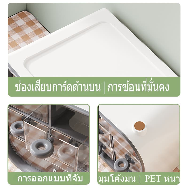 CODกล่องเก็บของตั้งโต๊ะ กล่องเก็บของ กล่องเก็บเครื่องเขียน ที่ใส่ปากกาลิ้นชักนักเรียน กล่องเก็บของน่ารัก กันฝุ่น รูปที่ 4
