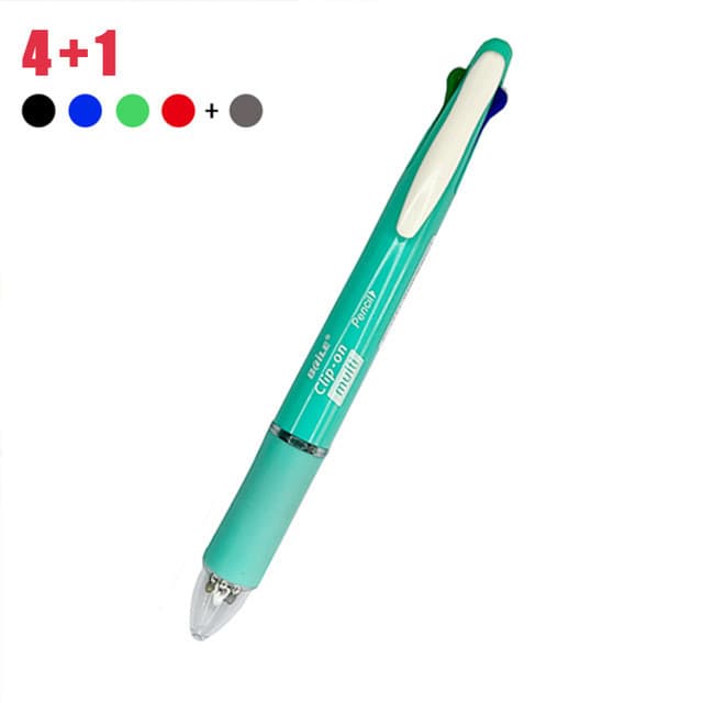 ปากกาลูกลื่นหลากสี 5in1 Push Type Mechanical Pencil ปากกามัลติฟังก์ชั่นแกนเปลี่ยนได้ ปากกาลูกลื่น 4 สี + ดินสอ รูปที่ 6