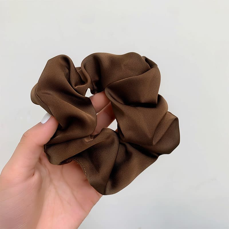 2024 ซาติน Scrunchy ผม Tie เกาหลีแถบคาดศีรษะหญิง Simple Headwear รูปที่ 7