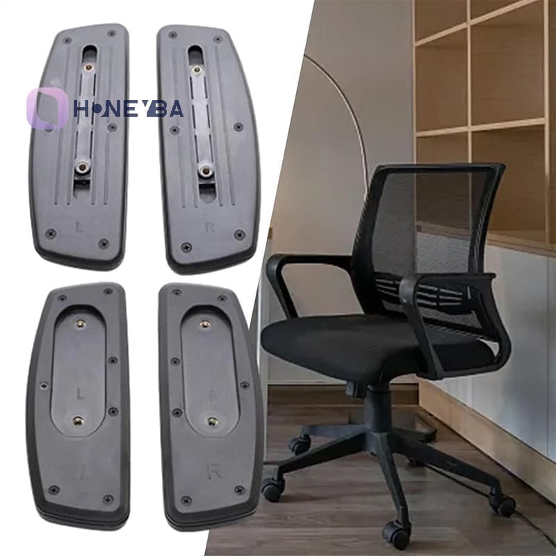 <Honeyby> 1 คู่เก้าอี้สํานักงานเปลี่ยนที่วางแขนแผ่นรองแขนพร้อม Moung Hole ติดตั้งง่าย Gaming Chair Parts รูปที่ 6